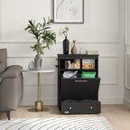 Hidden Pet Feeder Station with Storage Cabinet & Pull-Out Bowls