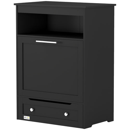 Hidden Pet Feeder Station with Storage Cabinet & Pull-Out Bowls