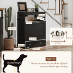 Hidden Pet Feeder Station with Storage Cabinet & Pull-Out Bowls