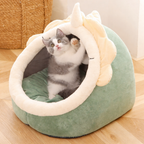 Cozy Dinosaur Pet Bed - Soft & Warm Dog and Cat Cushion
