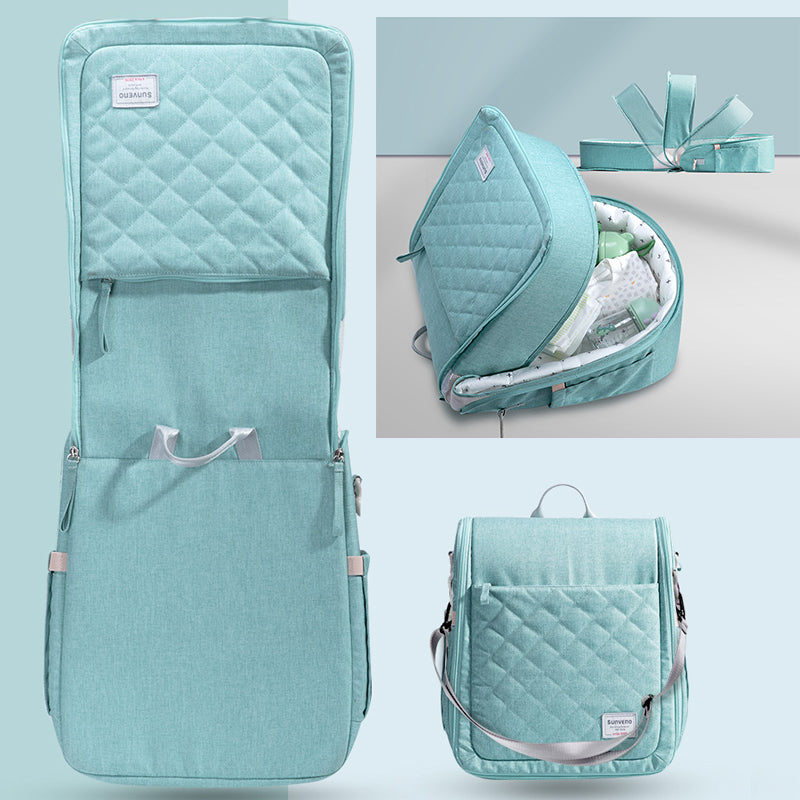 Foldable Diaper Bag Backpack with Changing Station